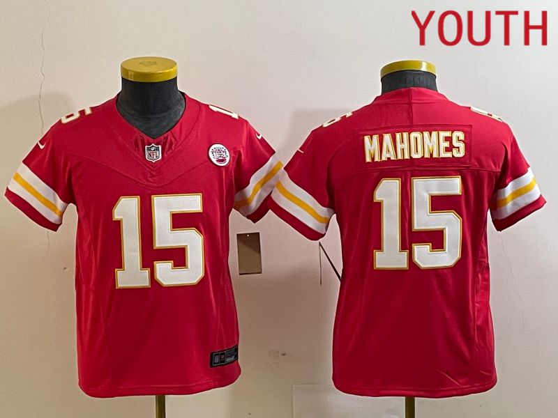 Youth Kansas City Chiefs #15 Patrick Mahomes Red 2023 Nike Vapor F.U.S.E. Limited NFL Jersey->san francisco 49ers->NFL Jersey